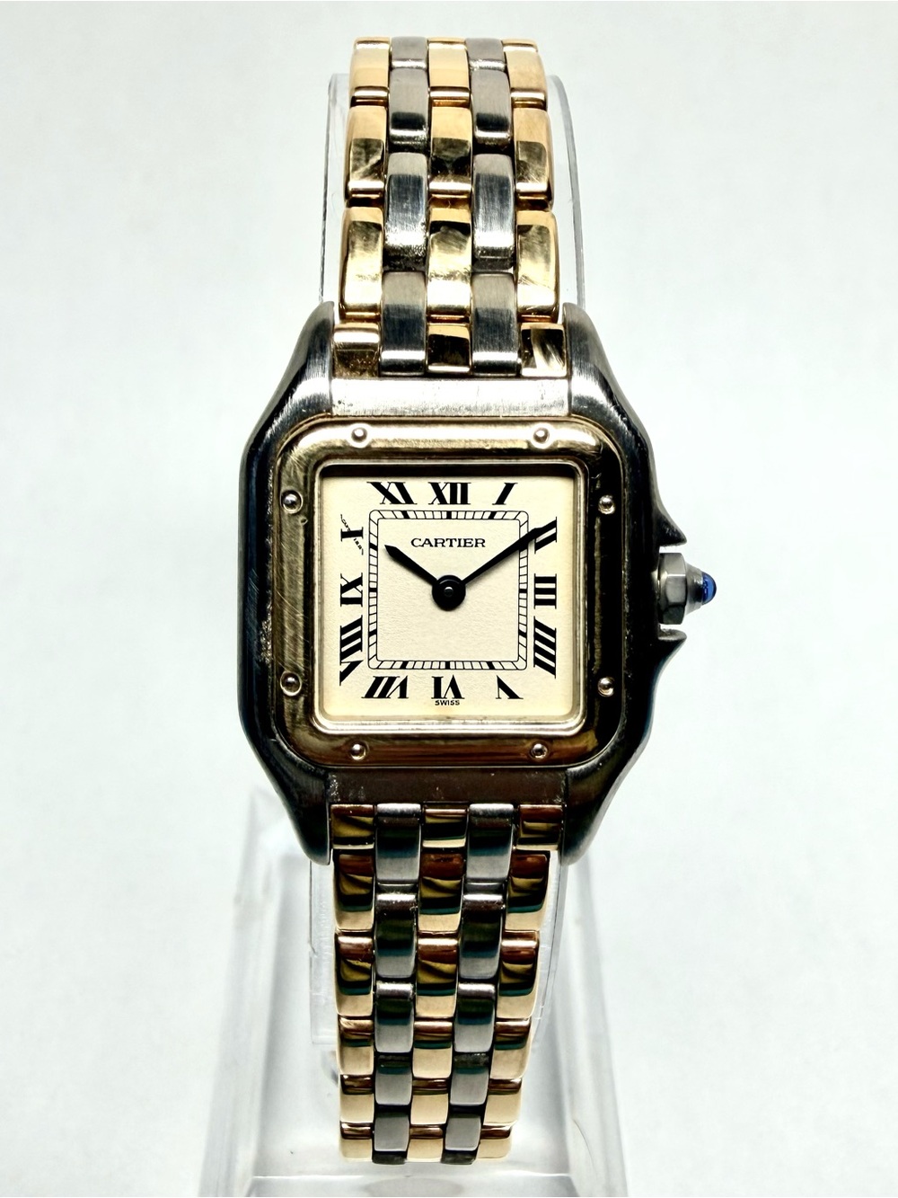 CARTIER PANTHERE 23mm Quartz 3 Row Gold Watch Cream Dial
